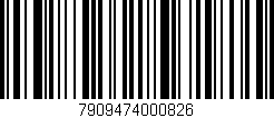 Código de barras (EAN, GTIN, SKU, ISBN): '7909474000826'