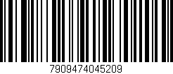 Código de barras (EAN, GTIN, SKU, ISBN): '7909474045209'