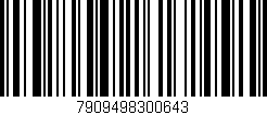 Código de barras (EAN, GTIN, SKU, ISBN): '7909498300643'