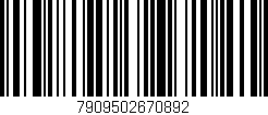 Código de barras (EAN, GTIN, SKU, ISBN): '7909502670892'