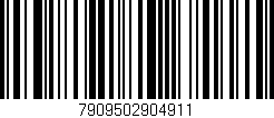 Código de barras (EAN, GTIN, SKU, ISBN): '7909502904911'