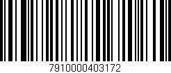 Código de barras (EAN, GTIN, SKU, ISBN): '7910000403172'
