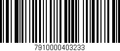 Código de barras (EAN, GTIN, SKU, ISBN): '7910000403233'