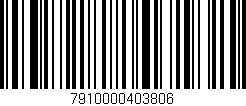 Código de barras (EAN, GTIN, SKU, ISBN): '7910000403806'