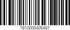 Código de barras (EAN, GTIN, SKU, ISBN): '7910000405497'