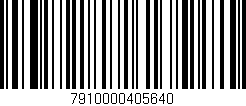 Código de barras (EAN, GTIN, SKU, ISBN): '7910000405640'