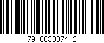 Código de barras (EAN, GTIN, SKU, ISBN): '791083007412'