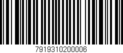 Código de barras (EAN, GTIN, SKU, ISBN): '7919310200006'
