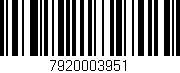 Código de barras (EAN, GTIN, SKU, ISBN): '7920003951'