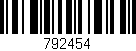 Código de barras (EAN, GTIN, SKU, ISBN): '792454'