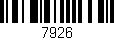 Código de barras (EAN, GTIN, SKU, ISBN): '7926'