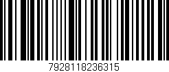 Código de barras (EAN, GTIN, SKU, ISBN): '7928118236315'