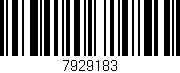 Código de barras (EAN, GTIN, SKU, ISBN): '7929183'
