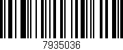 Código de barras (EAN, GTIN, SKU, ISBN): '7935036'