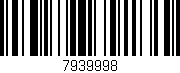 Código de barras (EAN, GTIN, SKU, ISBN): '7939998'