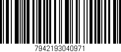 Código de barras (EAN, GTIN, SKU, ISBN): '7942193040971'