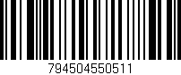 Código de barras (EAN, GTIN, SKU, ISBN): '794504550511'