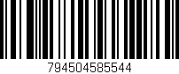 Código de barras (EAN, GTIN, SKU, ISBN): '794504585544'