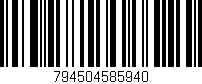 Código de barras (EAN, GTIN, SKU, ISBN): '794504585940'