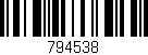 Código de barras (EAN, GTIN, SKU, ISBN): '794538'