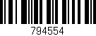 Código de barras (EAN, GTIN, SKU, ISBN): '794554'