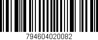 Código de barras (EAN, GTIN, SKU, ISBN): '794604020082'