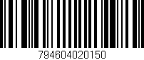 Código de barras (EAN, GTIN, SKU, ISBN): '794604020150'