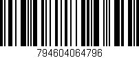 Código de barras (EAN, GTIN, SKU, ISBN): '794604064796'