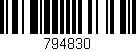 Código de barras (EAN, GTIN, SKU, ISBN): '794830'