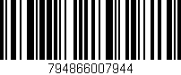 Código de barras (EAN, GTIN, SKU, ISBN): '794866007944'