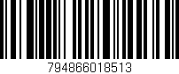 Código de barras (EAN, GTIN, SKU, ISBN): '794866018513'