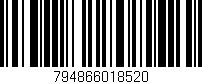 Código de barras (EAN, GTIN, SKU, ISBN): '794866018520'
