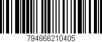 Código de barras (EAN, GTIN, SKU, ISBN): '794866210405'