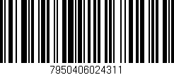 Código de barras (EAN, GTIN, SKU, ISBN): '7950406024311'