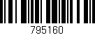 Código de barras (EAN, GTIN, SKU, ISBN): '795160'