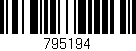 Código de barras (EAN, GTIN, SKU, ISBN): '795194'