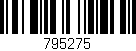 Código de barras (EAN, GTIN, SKU, ISBN): '795275'