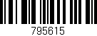 Código de barras (EAN, GTIN, SKU, ISBN): '795615'