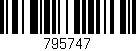Código de barras (EAN, GTIN, SKU, ISBN): '795747'