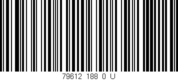 Código de barras (EAN, GTIN, SKU, ISBN): '79612_188_0_U'