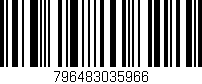 Código de barras (EAN, GTIN, SKU, ISBN): '796483035966'