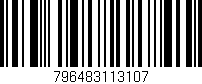 Código de barras (EAN, GTIN, SKU, ISBN): '796483113107'
