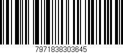 Código de barras (EAN, GTIN, SKU, ISBN): '7971838303645'