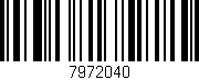 Código de barras (EAN, GTIN, SKU, ISBN): '7972040'