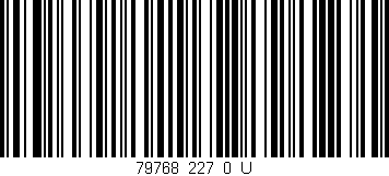Código de barras (EAN, GTIN, SKU, ISBN): '79768_227_0_U'