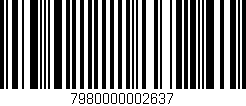 Código de barras (EAN, GTIN, SKU, ISBN): '7980000002637'