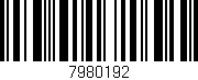 Código de barras (EAN, GTIN, SKU, ISBN): '7980192'