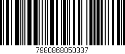 Código de barras (EAN, GTIN, SKU, ISBN): '7980868050337'