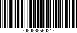 Código de barras (EAN, GTIN, SKU, ISBN): '7980868560317'