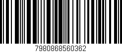 Código de barras (EAN, GTIN, SKU, ISBN): '7980868560362'